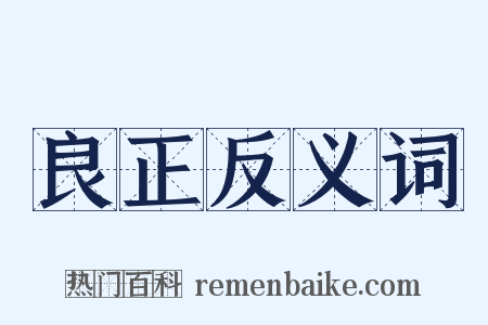 良正反义词是什么意思的图片